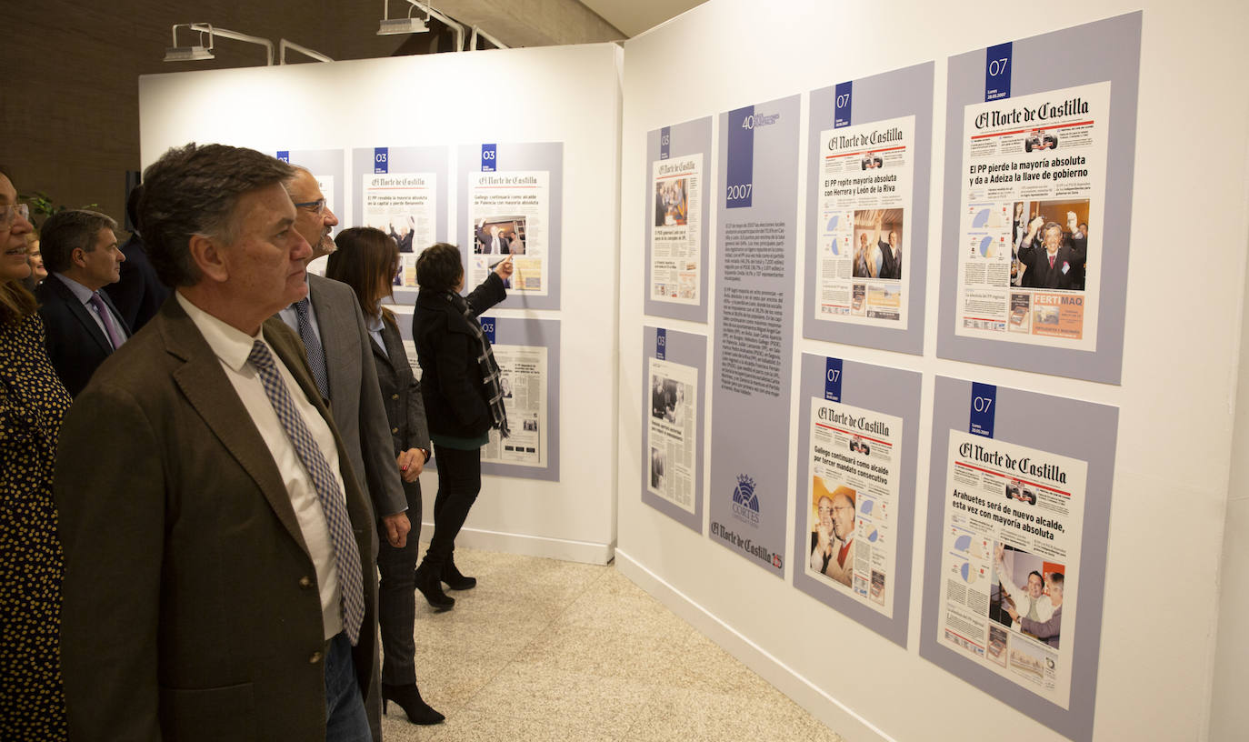 Las Cortes de Castilla y León y El Norte de Castilla reúnen en una exposición, a partir de la completa hemeroteca del diario decano de la prensa española, los hitos de los 11 comicios locales desde 1979