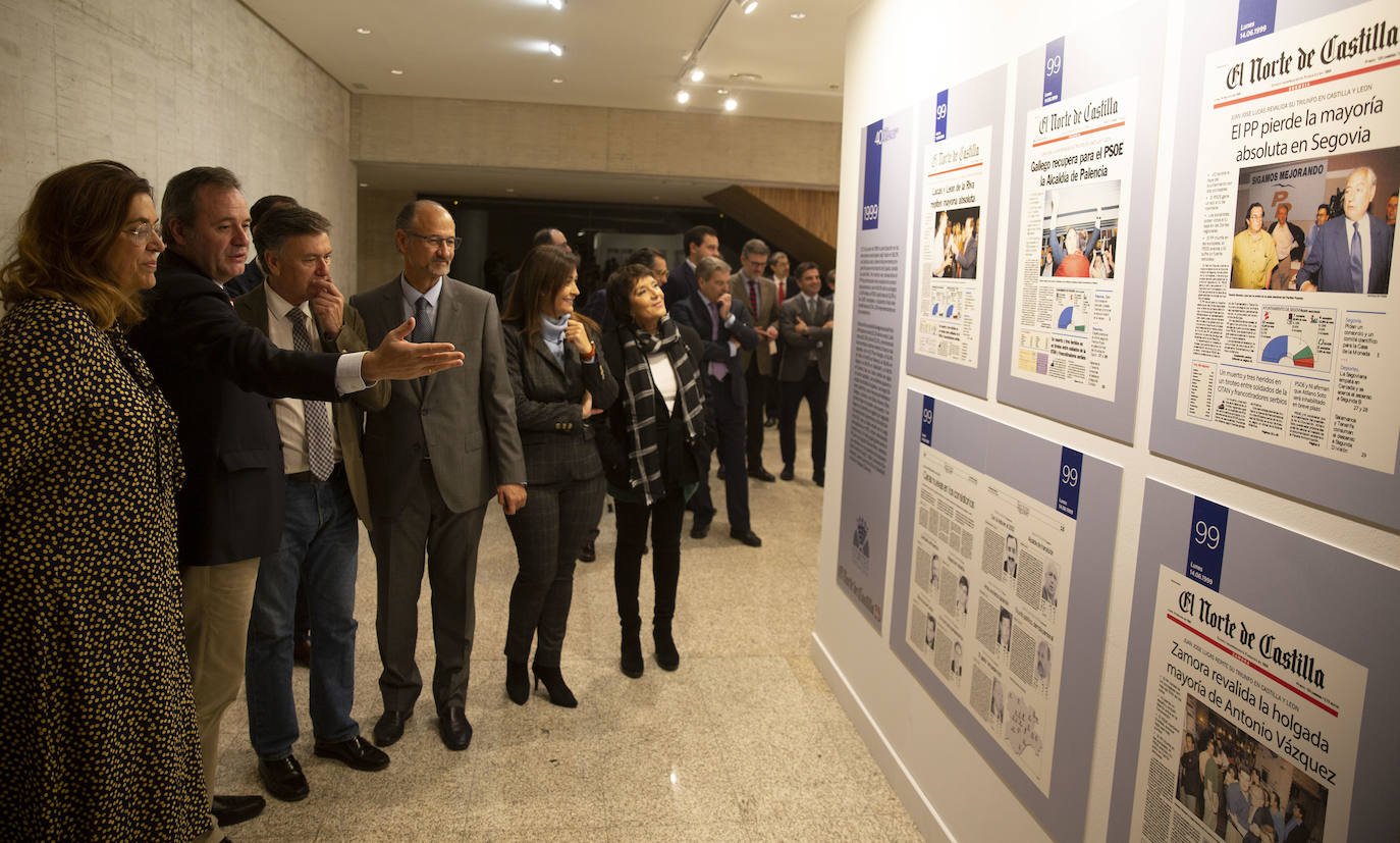 Las Cortes de Castilla y León y El Norte de Castilla reúnen en una exposición, a partir de la completa hemeroteca del diario decano de la prensa española, los hitos de los 11 comicios locales desde 1979