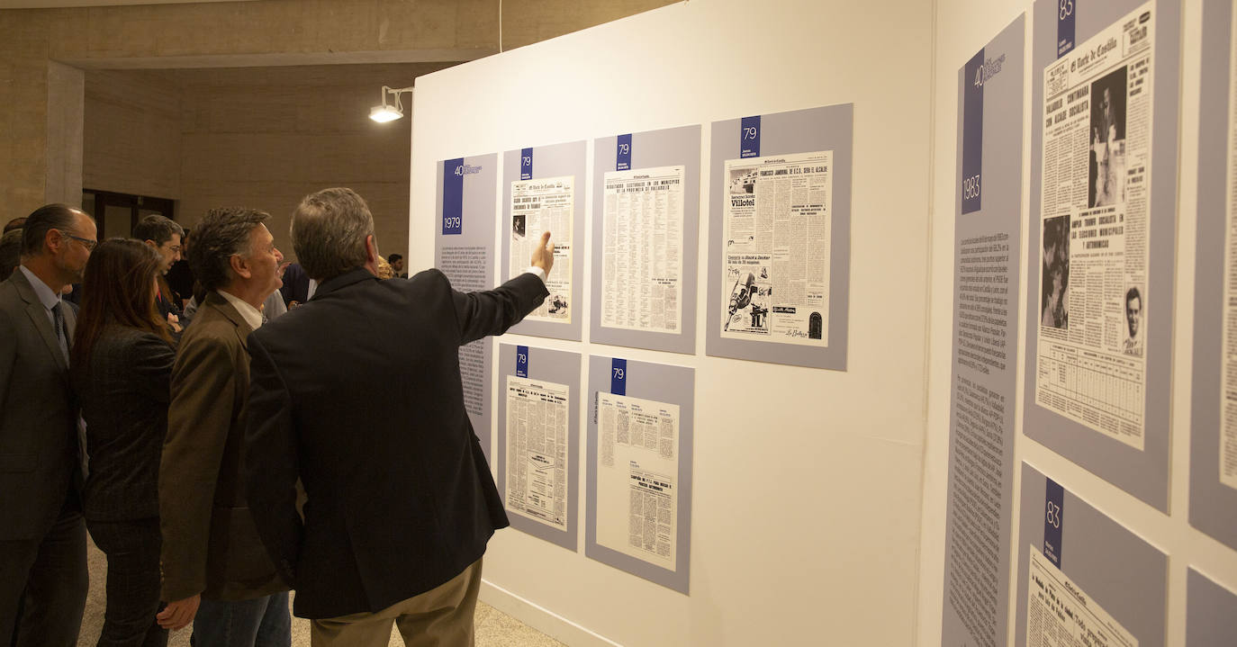 Las Cortes de Castilla y León y El Norte de Castilla reúnen en una exposición, a partir de la completa hemeroteca del diario decano de la prensa española, los hitos de los 11 comicios locales desde 1979