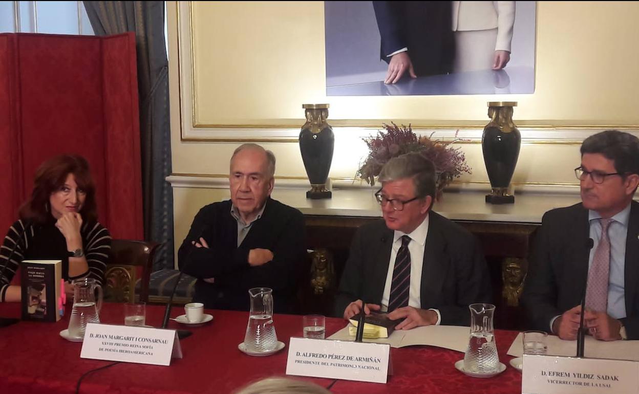 Lina Rodríguez, Joan Margarit, Alfredo Pérez de Armiñán y Efrem Yildiz. 