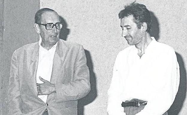 Miguel Delibes y José Sacristán. 