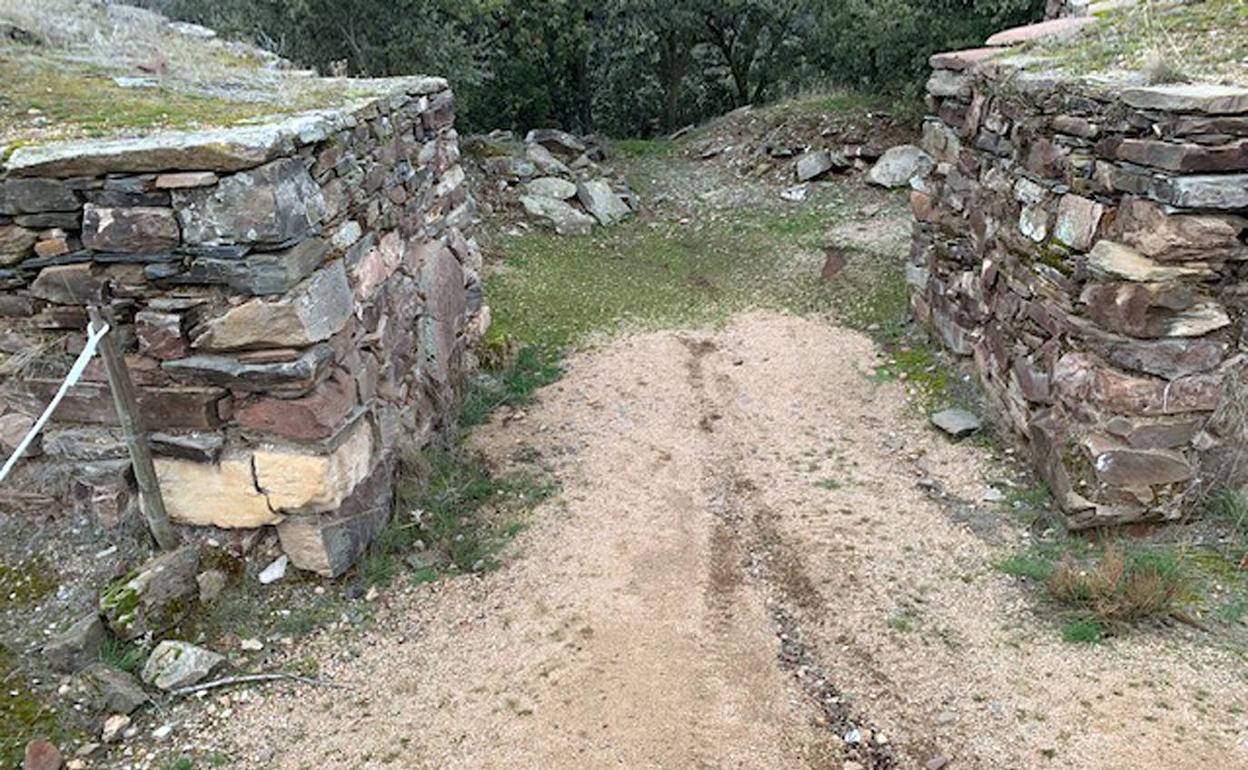 Marcas de las ruedas de las motos en el yacimiento. 