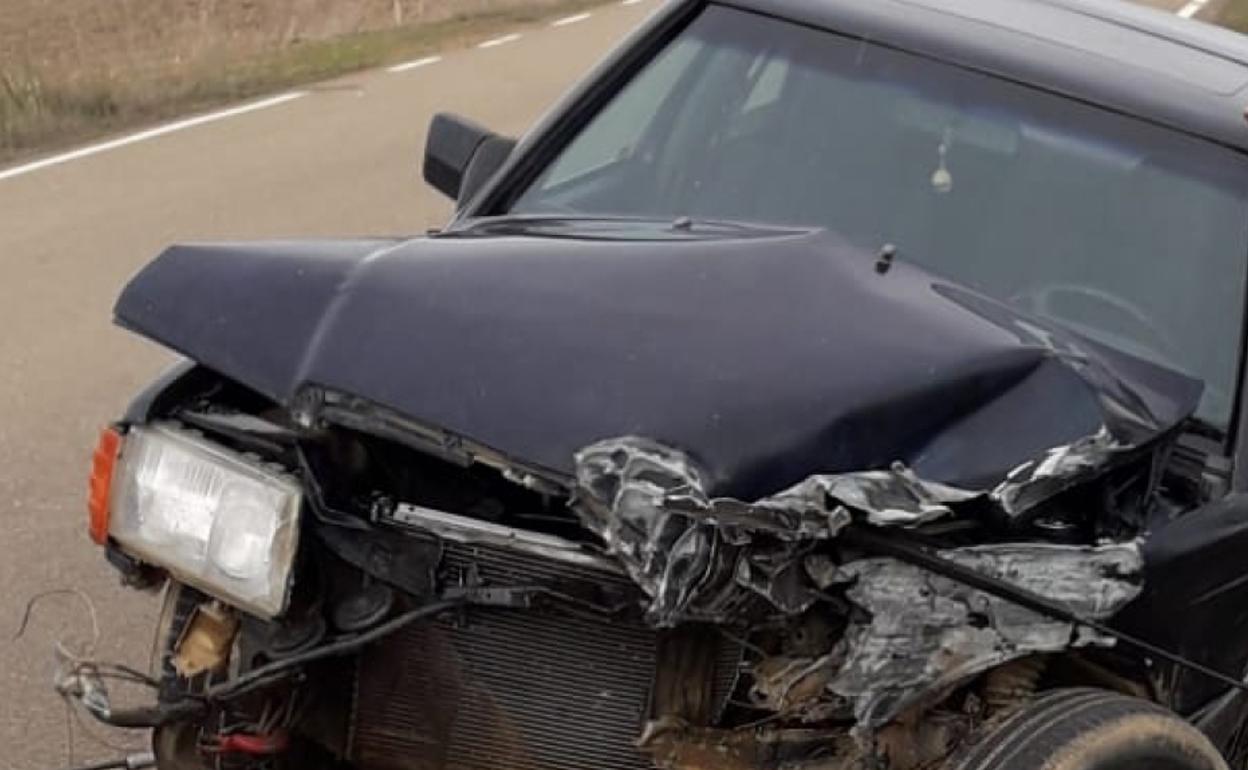 Estado del vehículo al que arrolló el tren. 