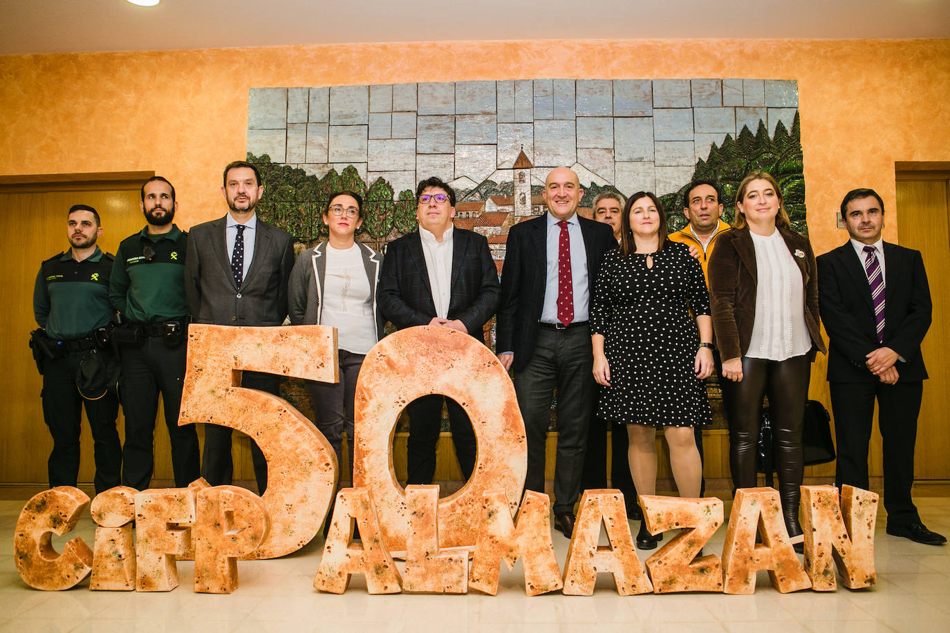 El consejero de Agricultura, Ganadería y Desarrollo Rural, Jesús Julio Carnero, asiste al acto de celebración del 50 aniversario de la Escuela de Capacitación Agraria de Almazán.