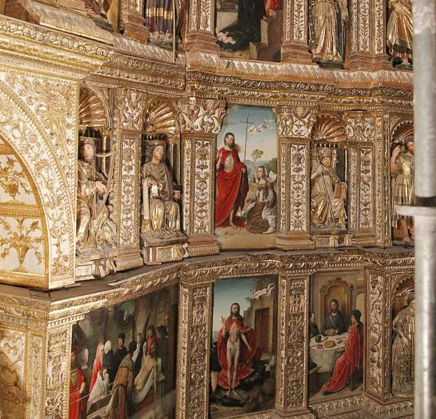 Imagen principal - Obras de Juan de Flandes en la catedral de Palencia. 