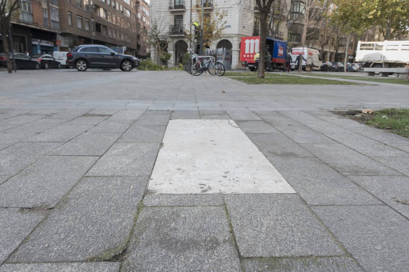 Trazas de la antigua iglesia de San Pelayo, en la plaza de San Miguel.