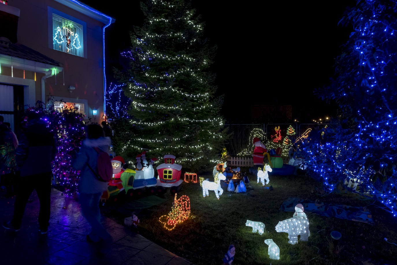 La primera jornada con luces encendidas y apertura ha ocasionado largas colas para ver el sofisticado alumbrado hogareño de cerca