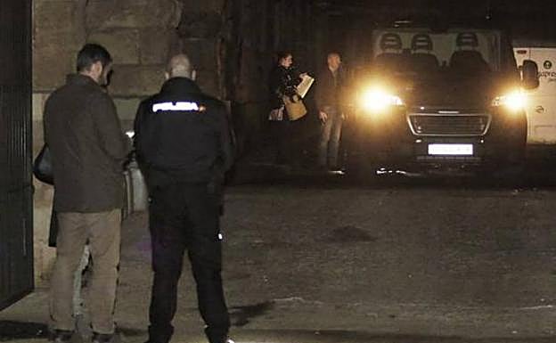 La policía en el lugar del suceso.