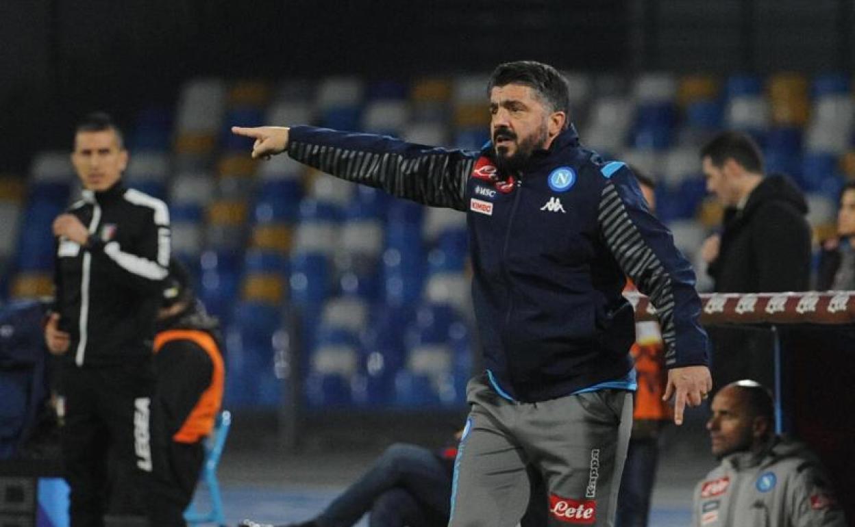 Gennaro Gattuso, nuevo técnico del Nápoles.