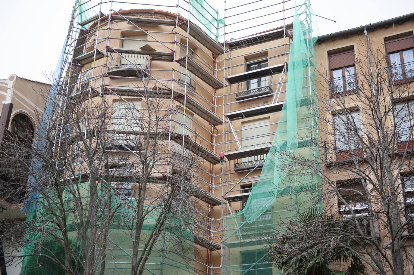 Efectos del vendaval en la ciudad. 