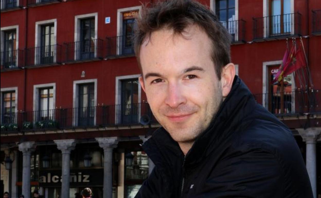 Andrew Gourlay, en la Plaza Mayor de Valladolid. 