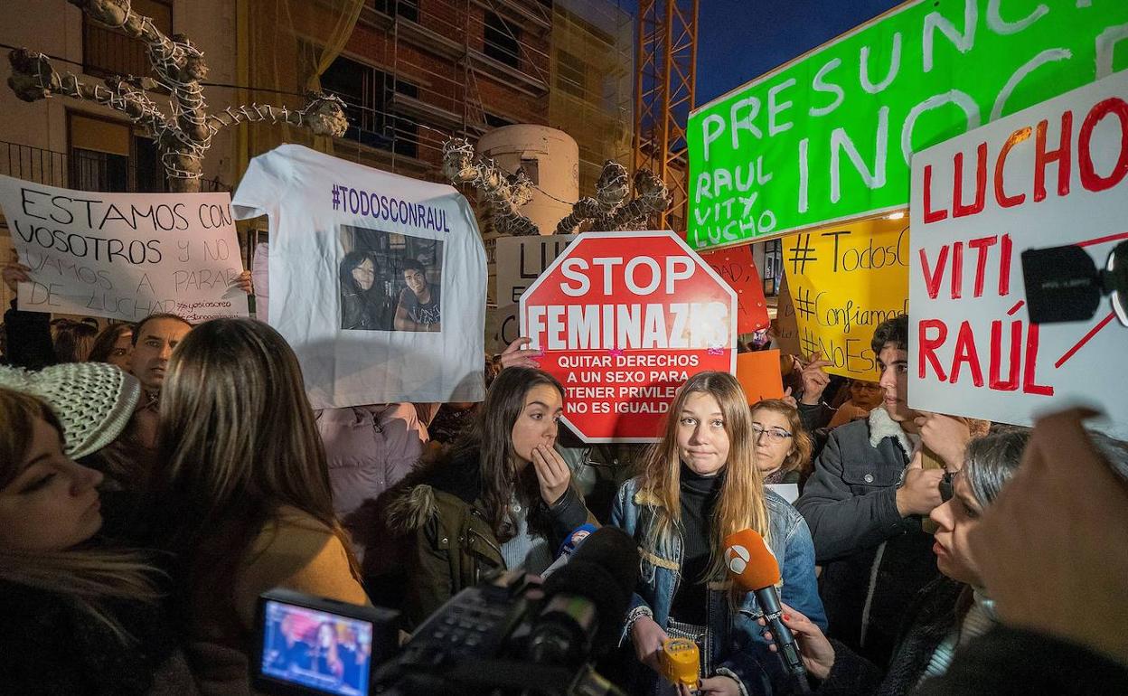 Manifestación en apoyo a los exjugadores el pasado 14 de diciembre. 