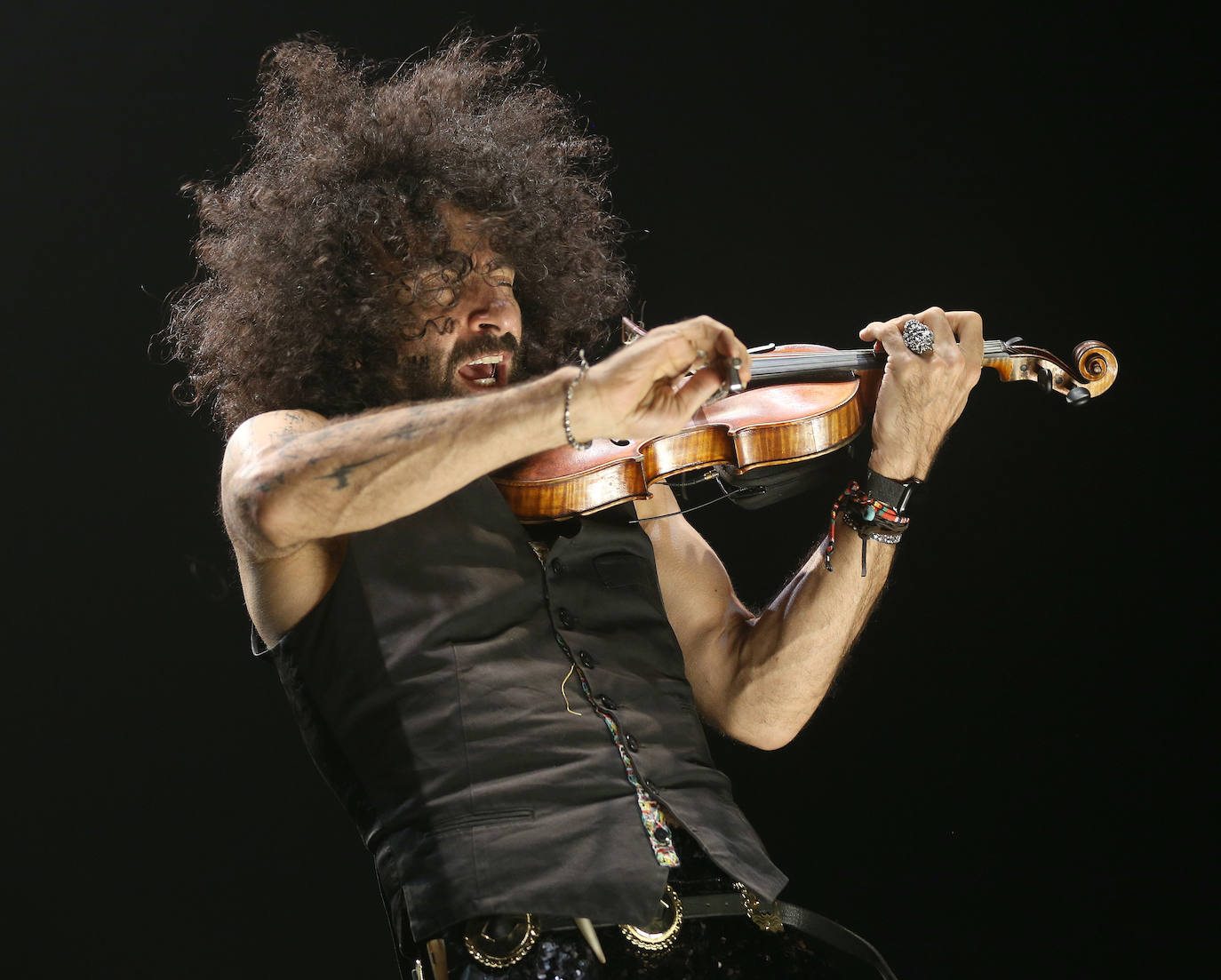 Ara Malikian, en su actuacuón en Palencia. 