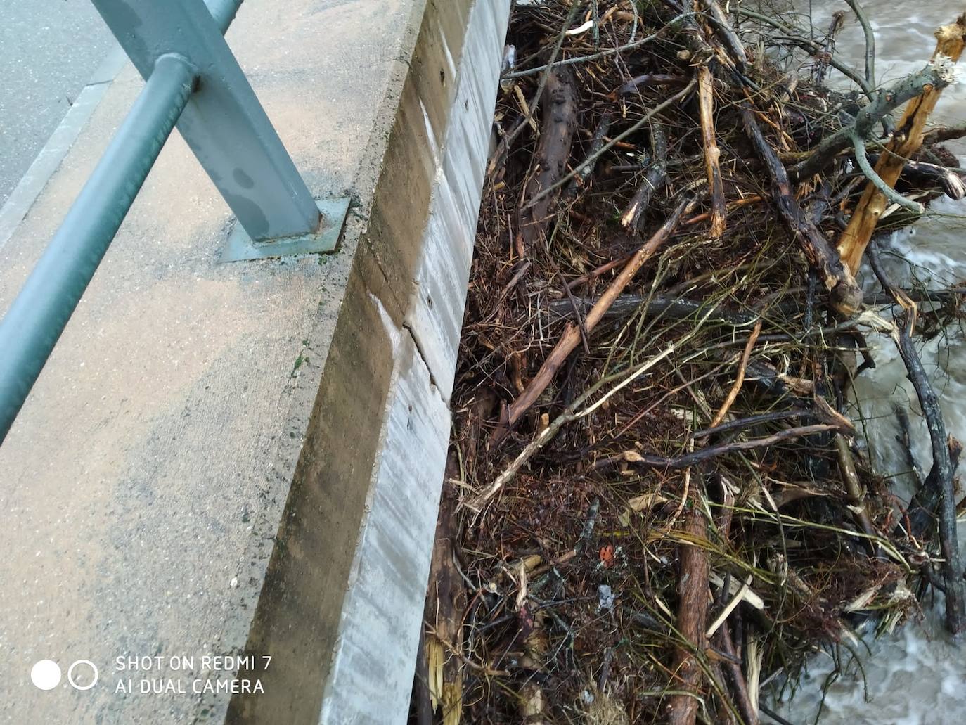 Efectos del temporal en Barruelo de Santullán. 