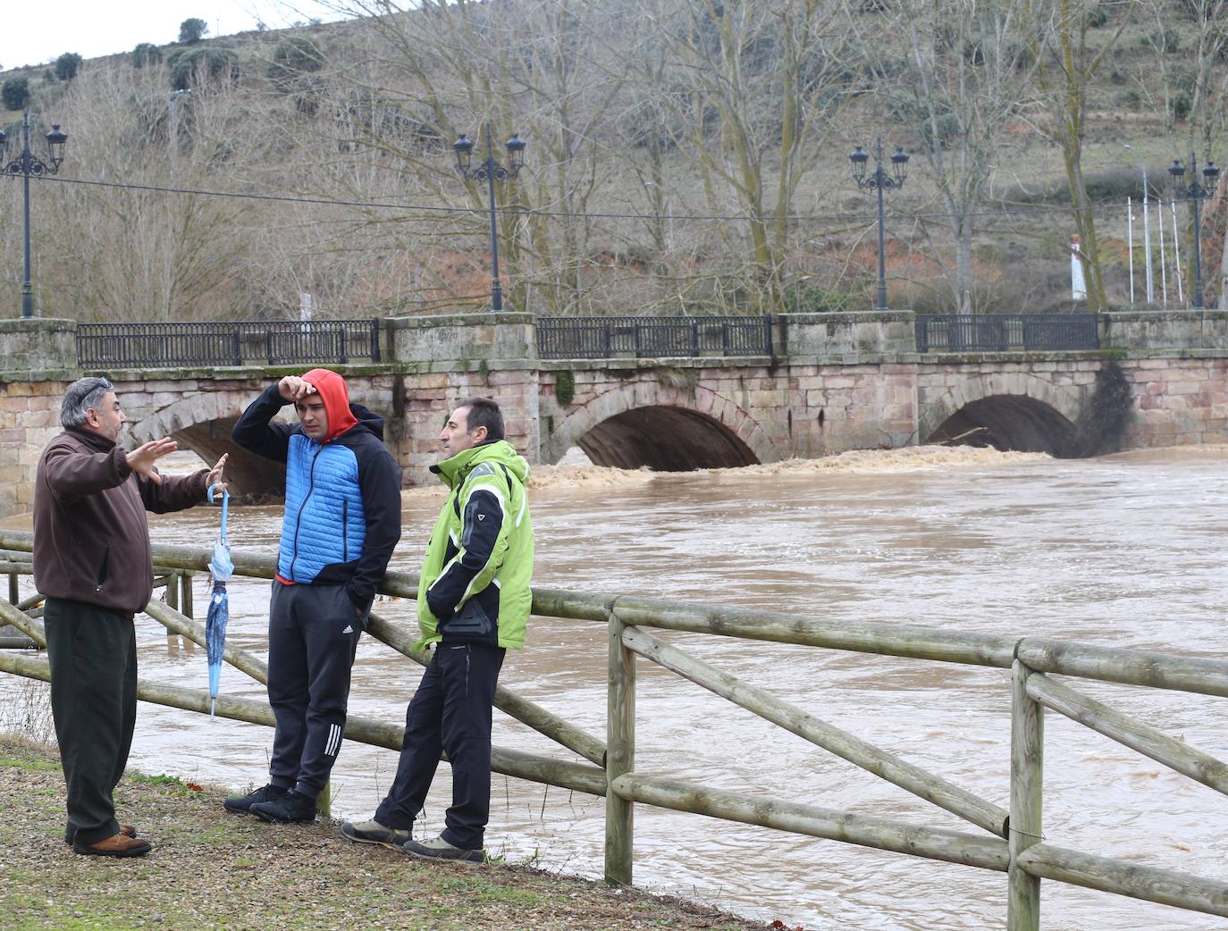 Río Pisuerga a su paso por Alar del Rey en Palencia