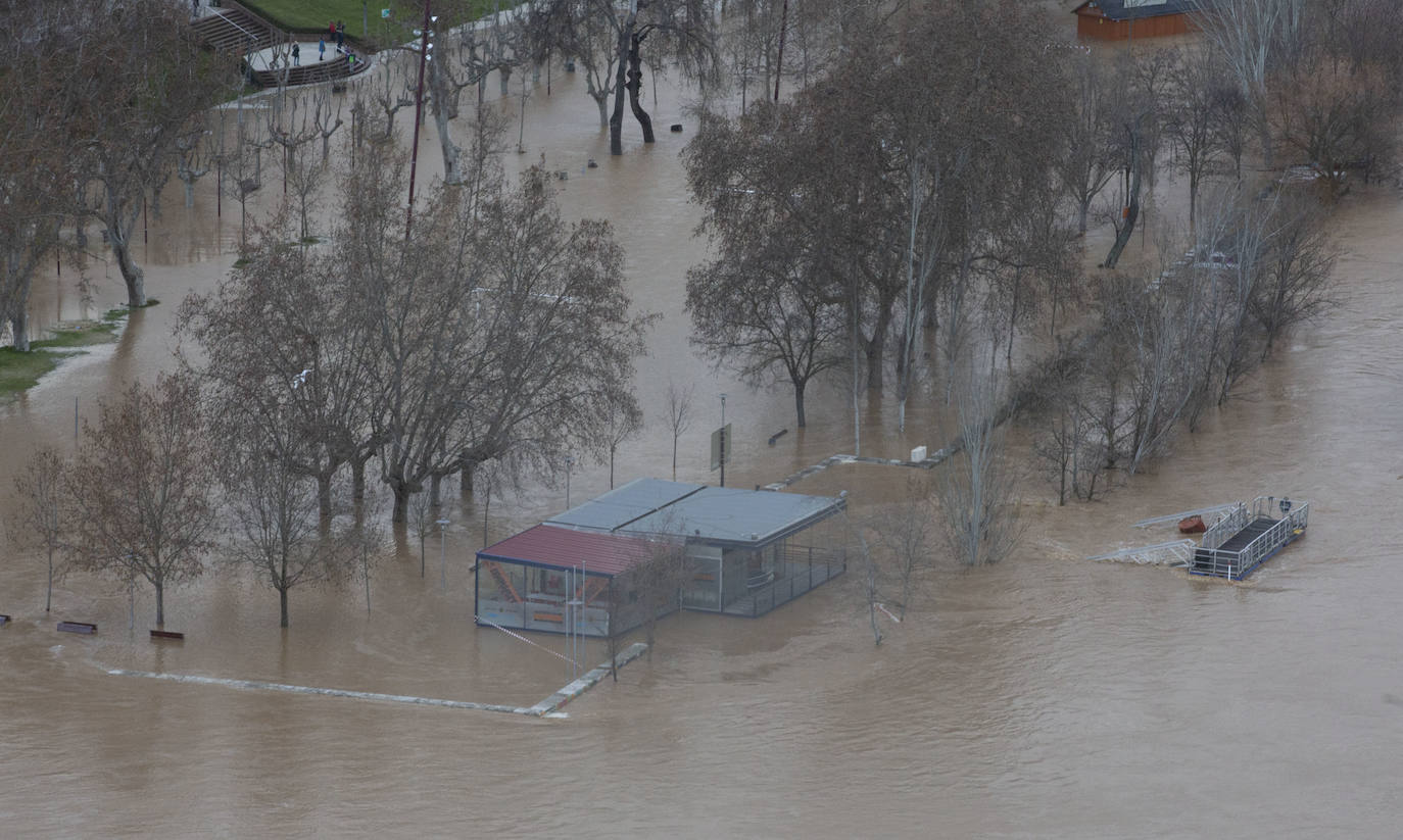 Durante este domingo el caudal fluvial del Pisuerga a su paso por Valladolid ha alcanzado los 1.190 metros cúbicos por segundo.