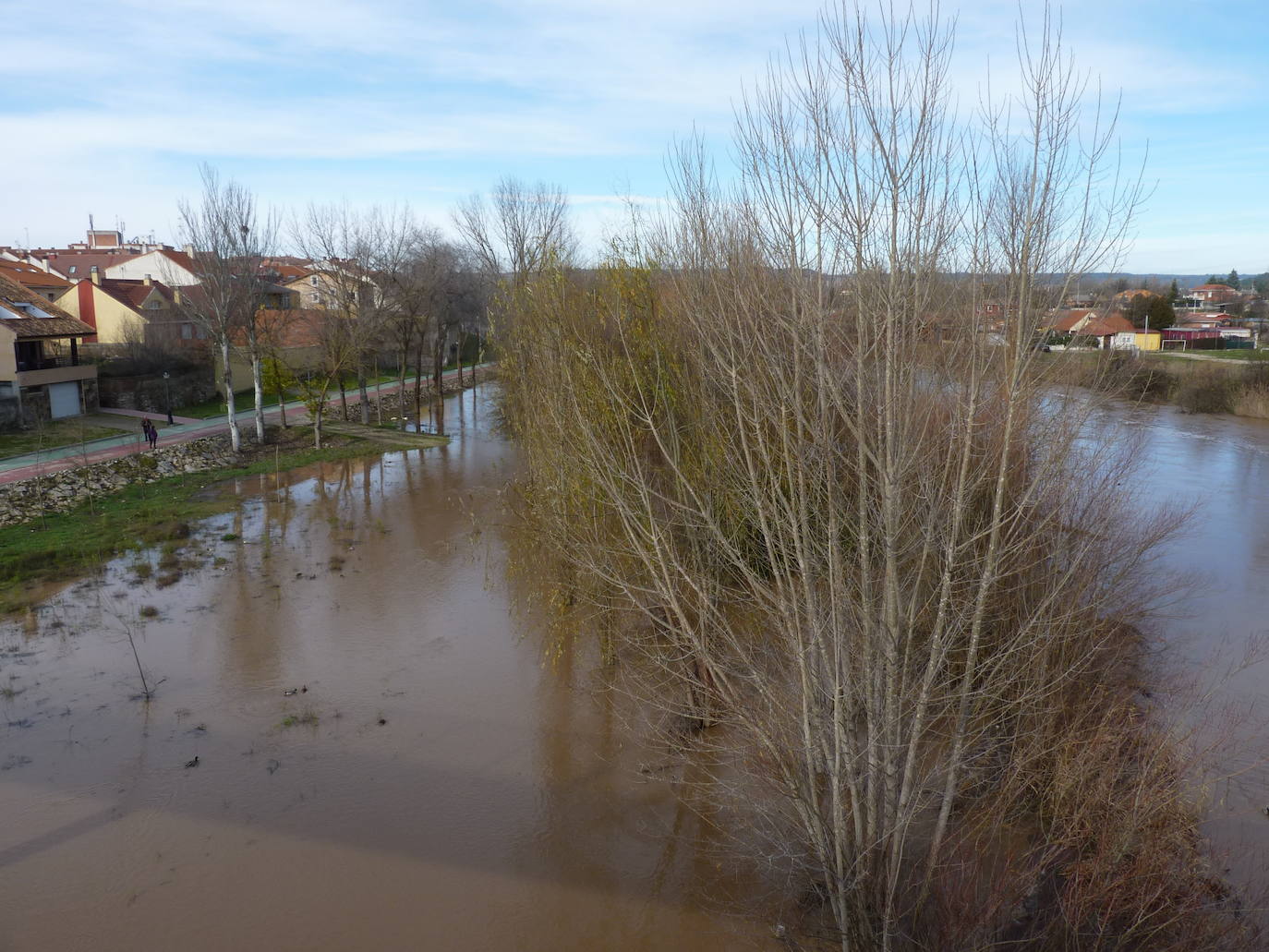 Fotos: El río Duero a la altura de Tudela el día de Navidad