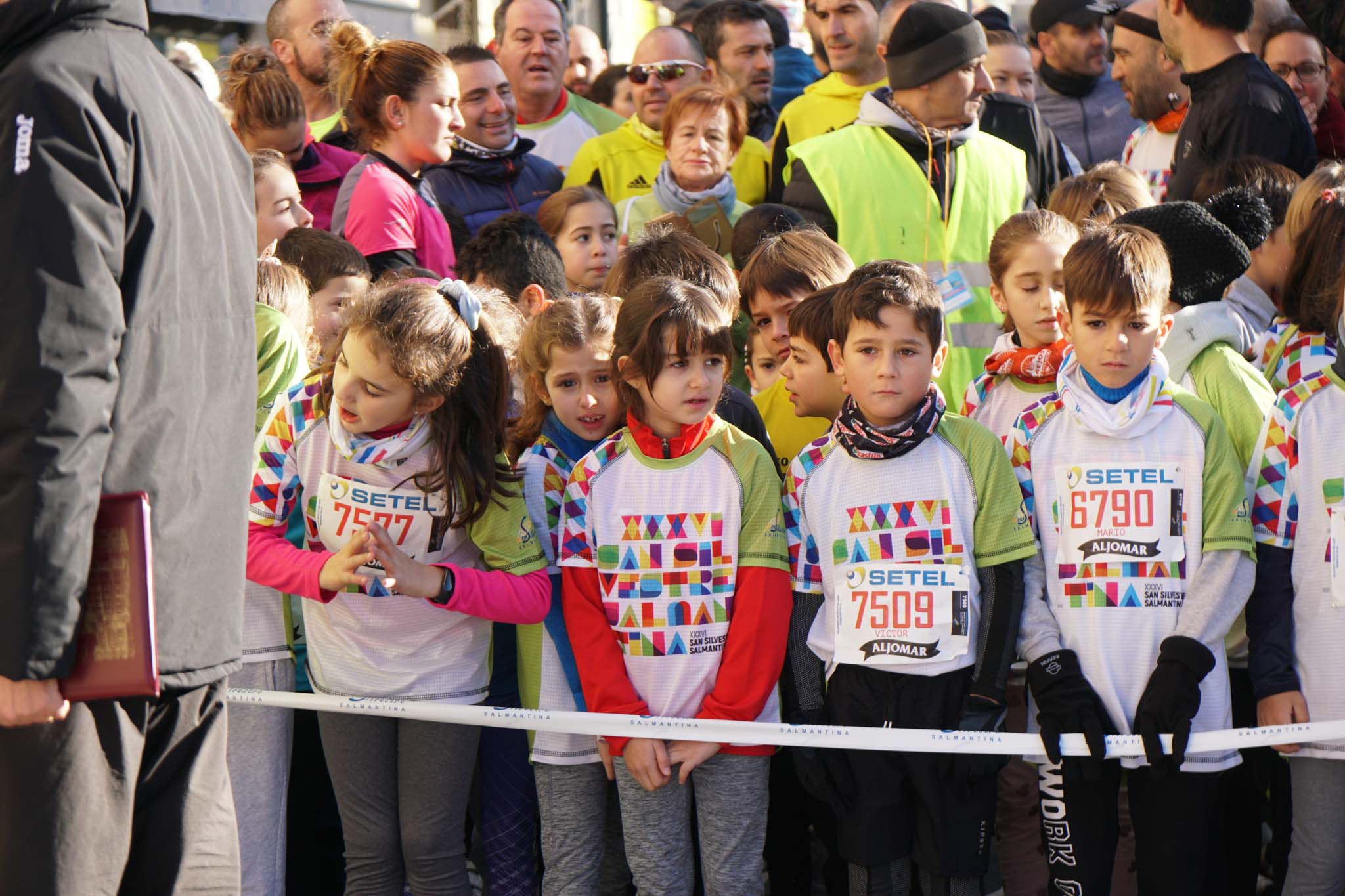 Primera carrera de niños de la San Silvestre salmantina. 