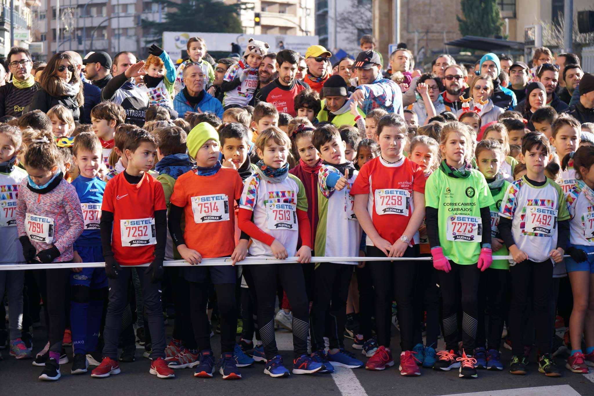 Primera carrera de niños de la San Silvestre salmantina. 