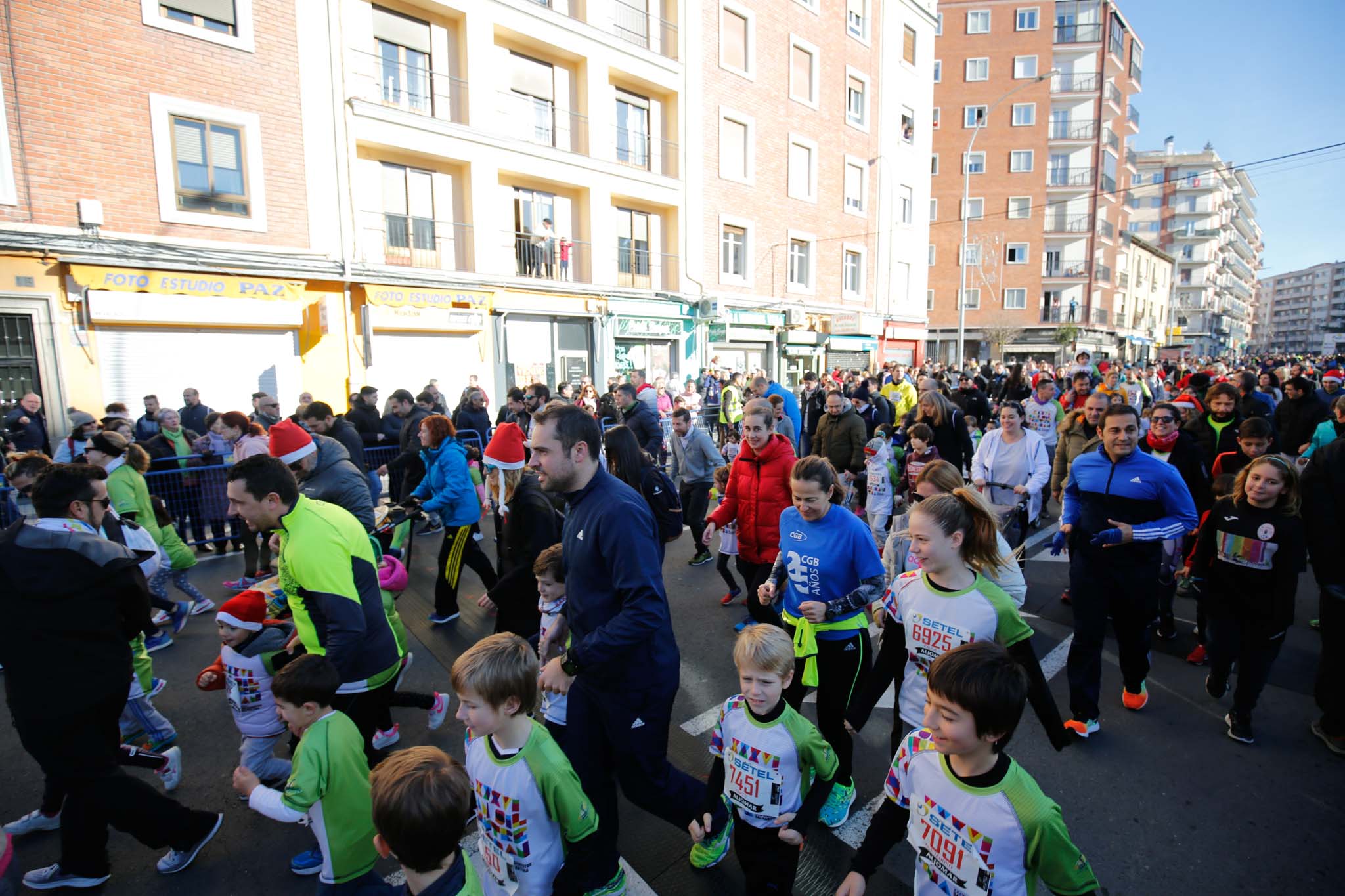 Primera carrera de niños de la San Silvestre salmantina. 