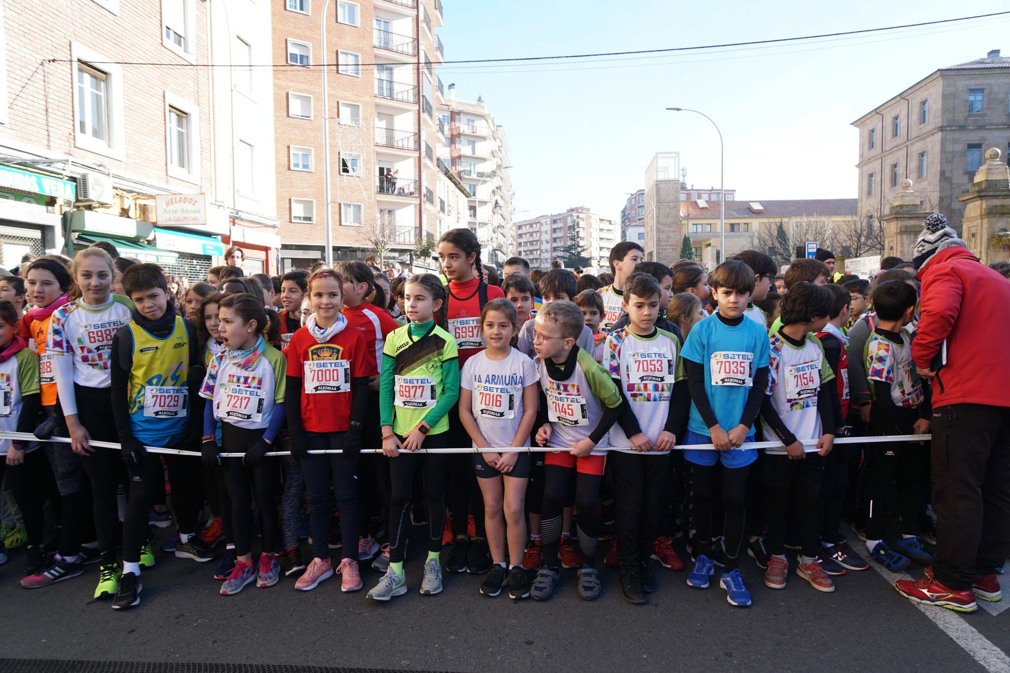 Primera carrera de niños de la San Silvestre salmantina.