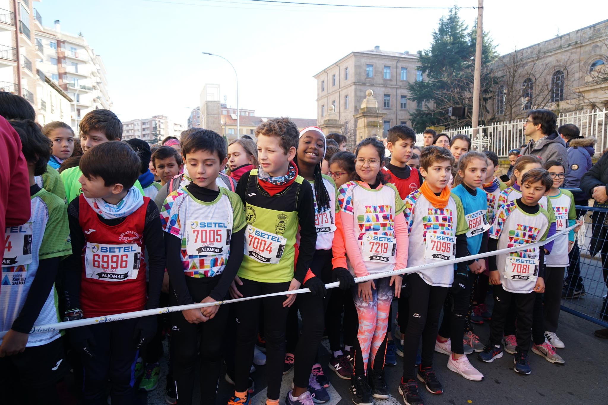 Primera carrera de niños de la San Silvestre salmantina.