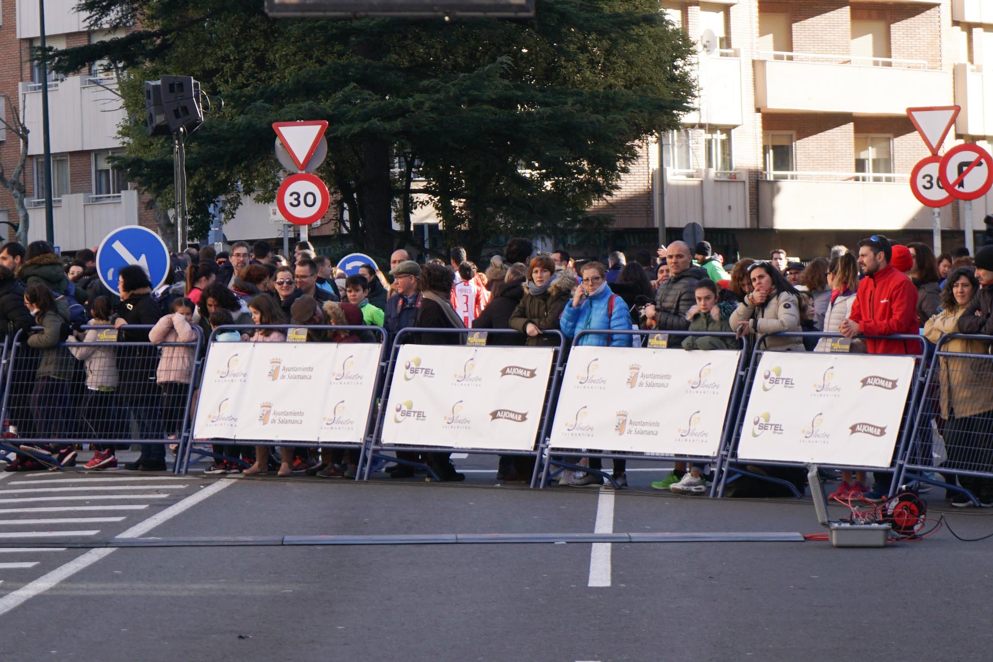 Primera carrera de niños de la San Silvestre salmantina.