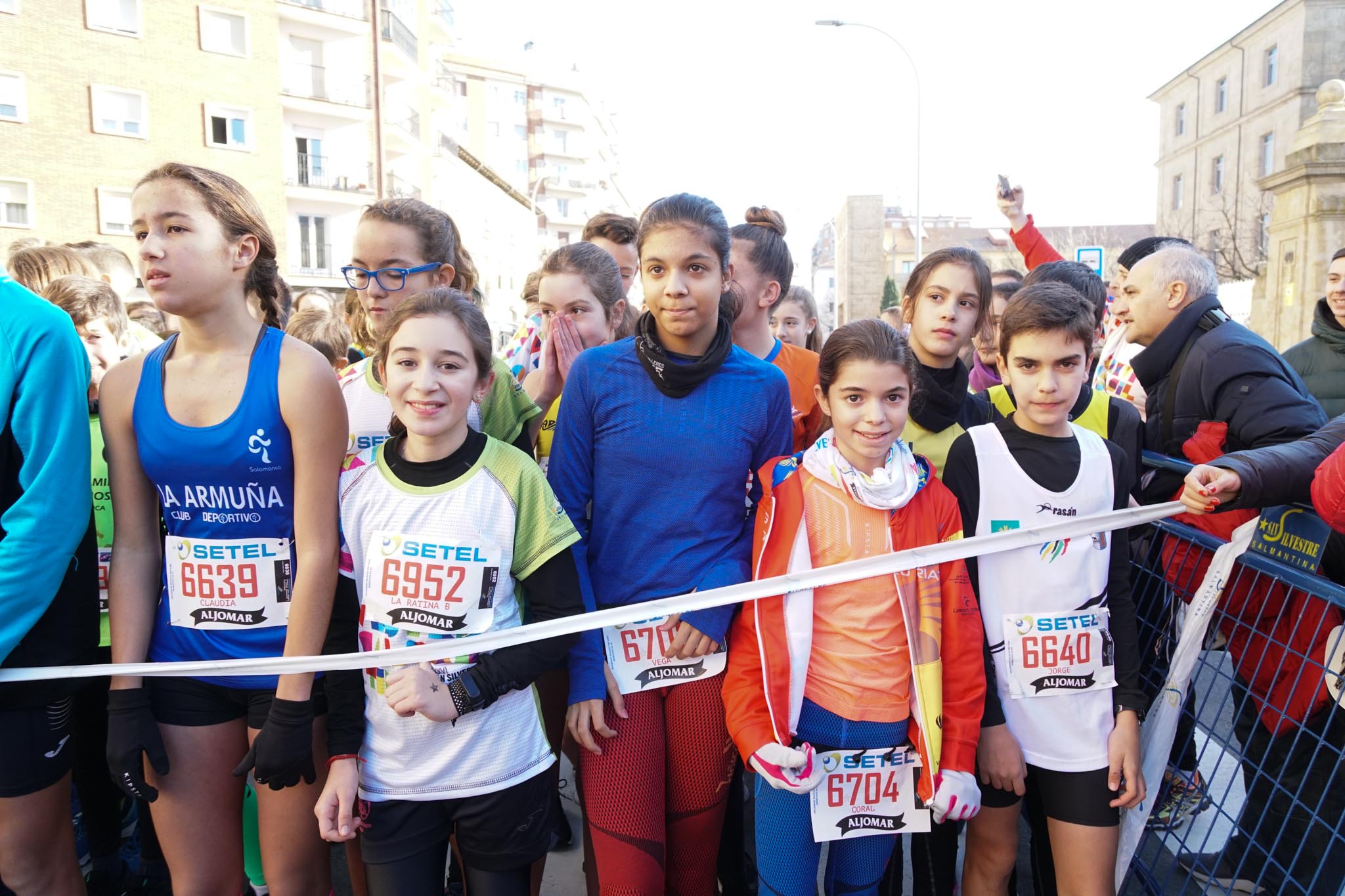 Primera carrera de niños de la San Silvestre salmantina.