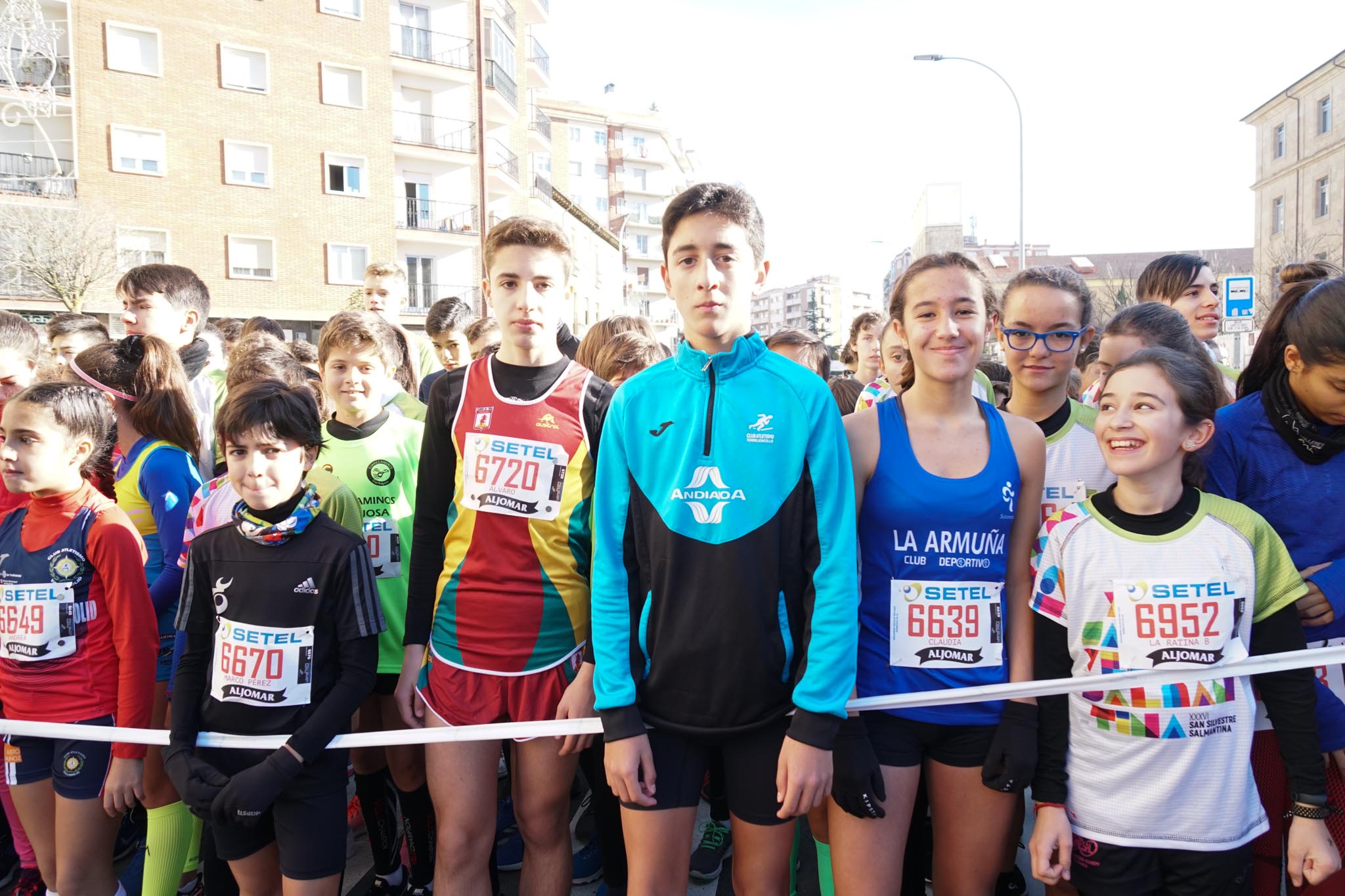 Primera carrera de niños de la San Silvestre salmantina.