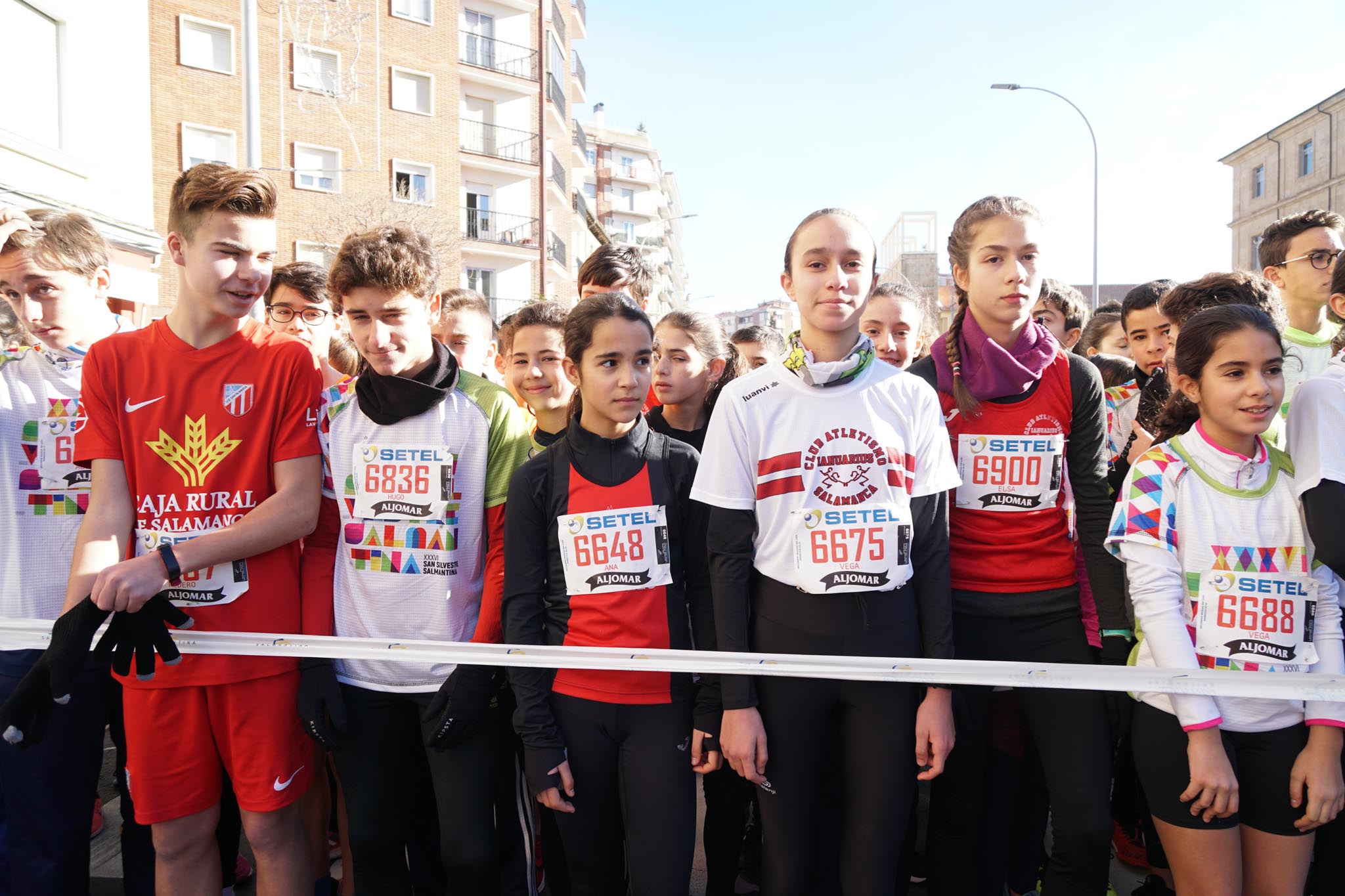 Primera carrera de niños de la San Silvestre salmantina.