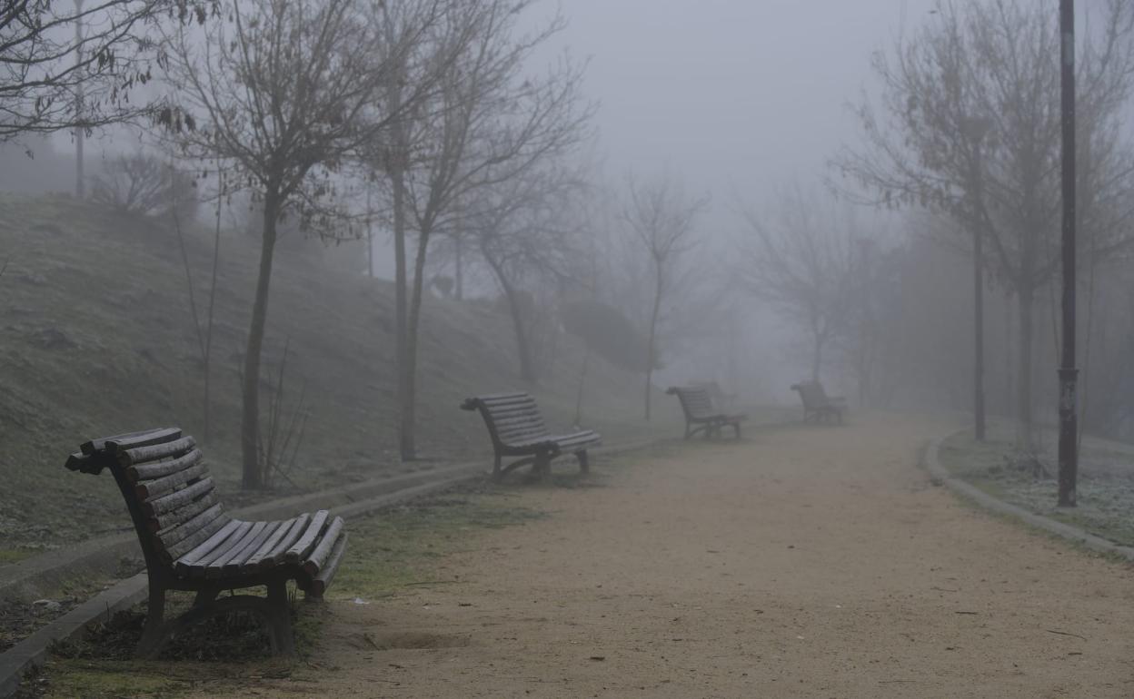 Niebla este lunes por la mañana en Valladolid.