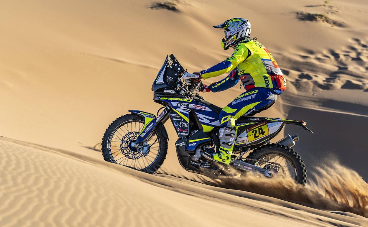 Santolino, en acción en el Dakar. 
