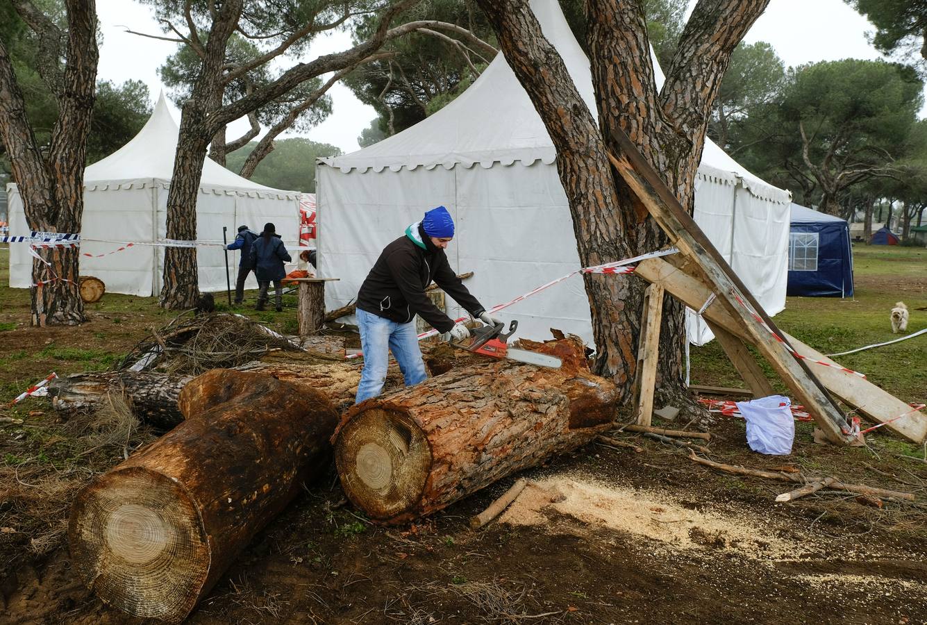 Preparativos para la inminente llegada de los Pingüinos. Miles de moteros volverán a concentrarse en las instalaciones de la antigua Hípica militar de Valladolid