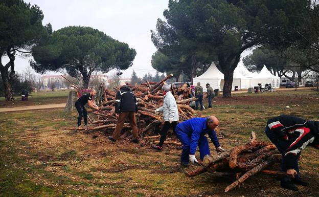 Primeros repartos de leña en el pinar.