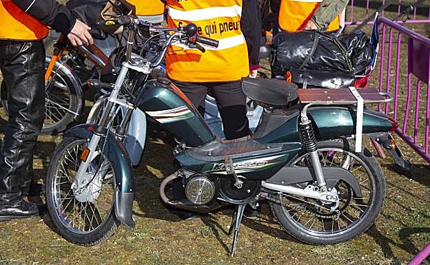 Una de las motos utilizadas en el viaje. 