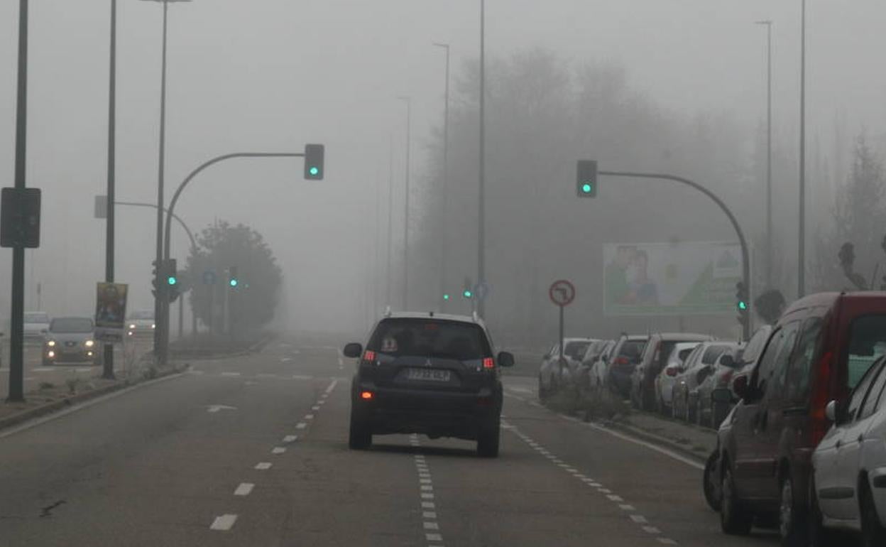 Niebla en Valladolid.