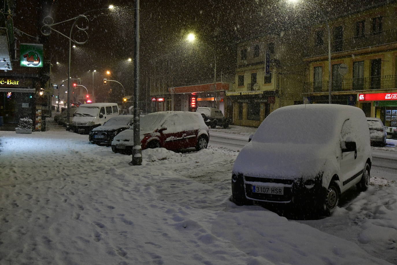 Intensas nevadas en El Espinar.