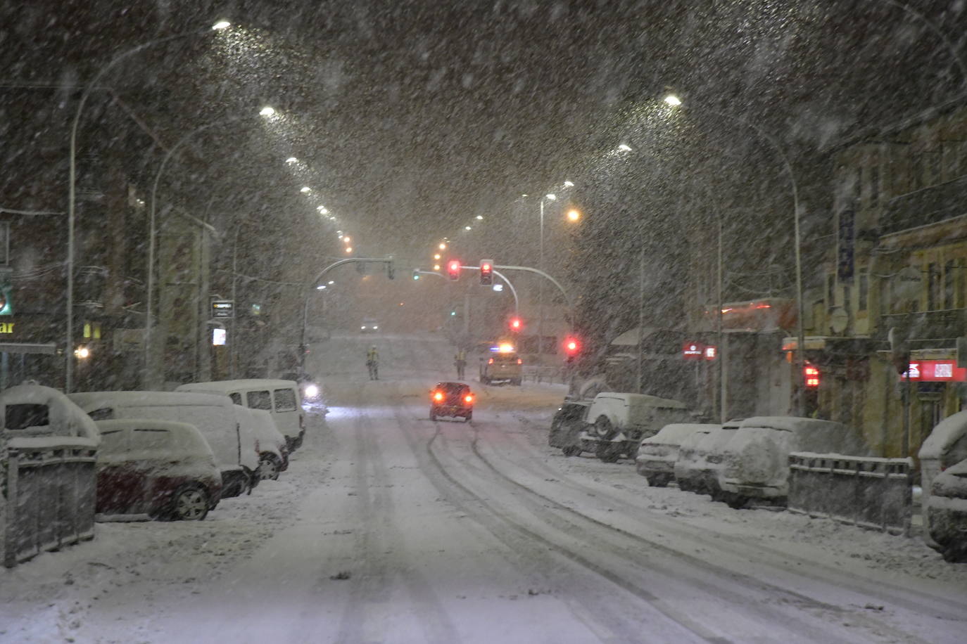 Intensas nevadas en El Espinar.