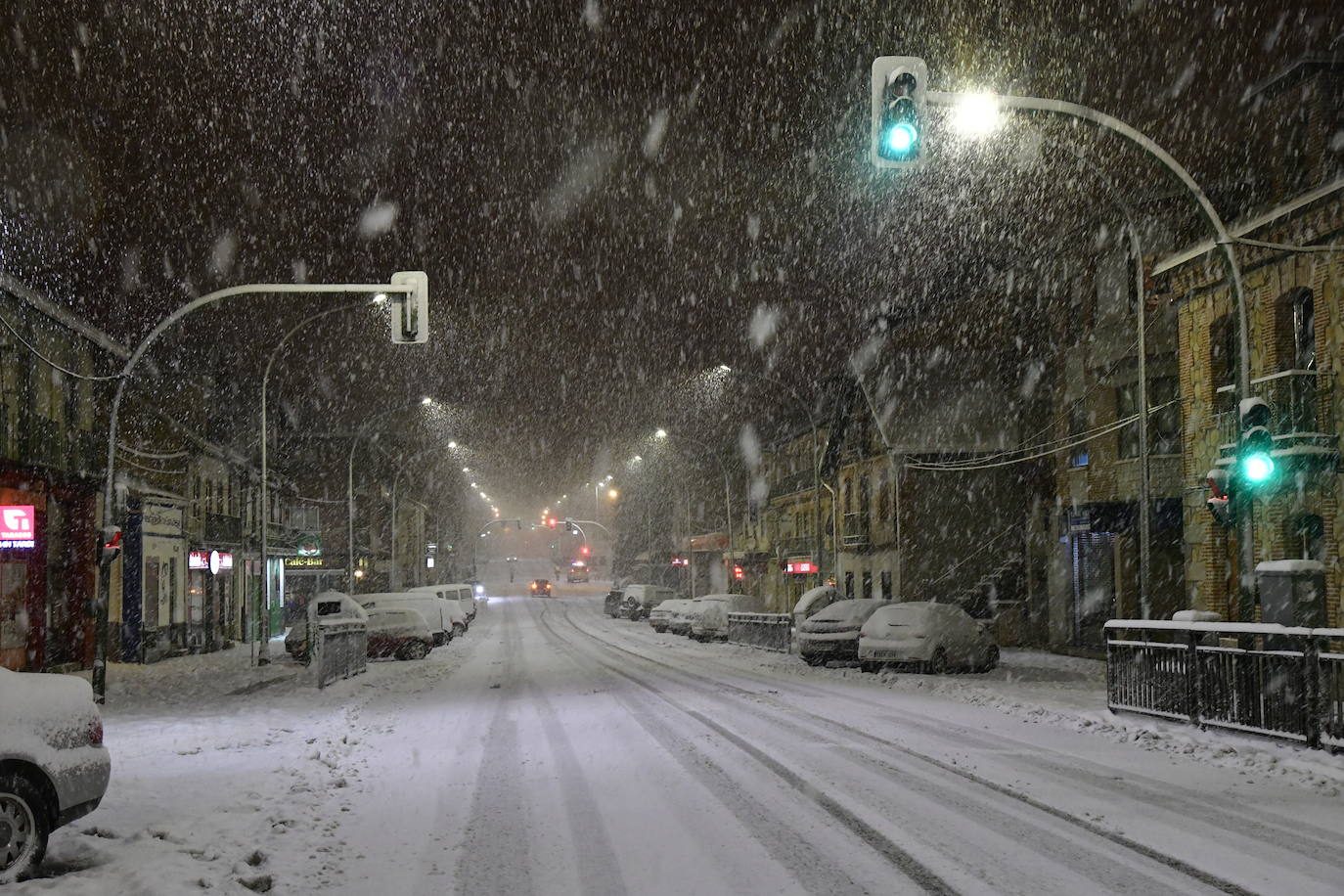 Intensas nevadas en El Espinar.