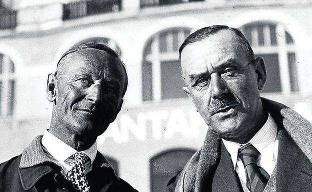 Hermann Hesse y Thomas Mann en 1932.