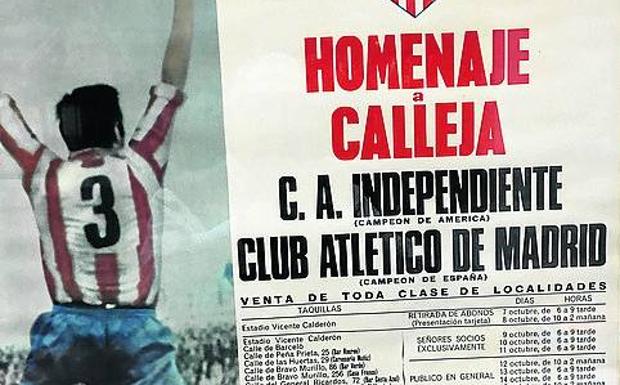 Cartel que anuncia el partido homenaje en la despedida de Isacio.