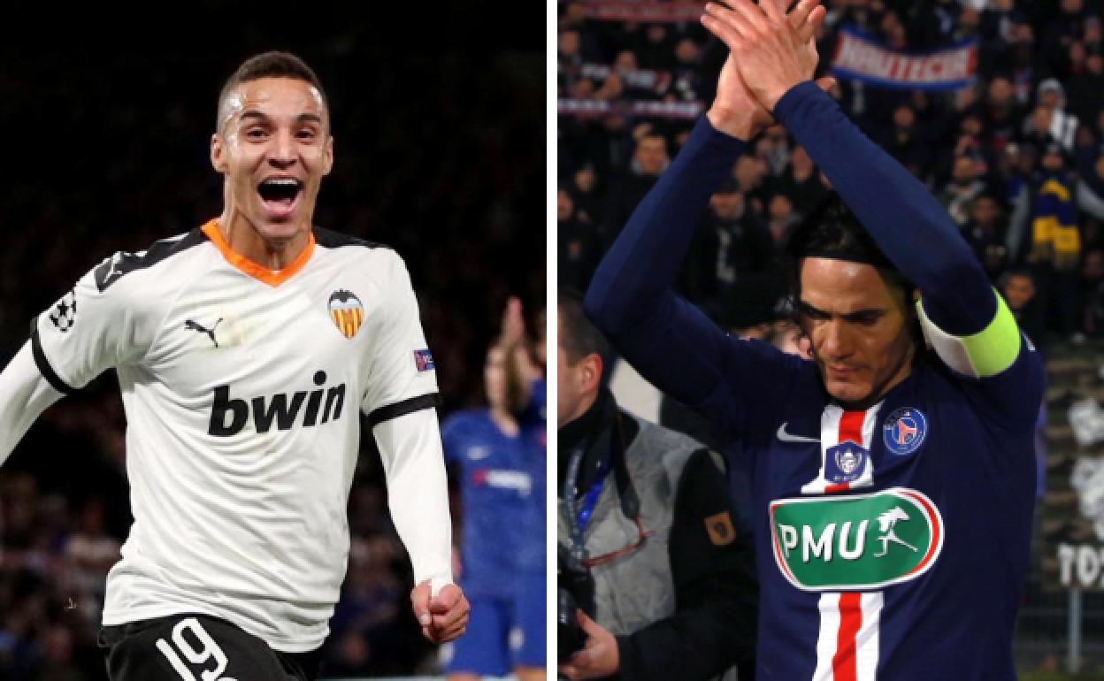 Rodrigo Moreno y Edinson Cavani, las estrellas del mercado de fichajes. 