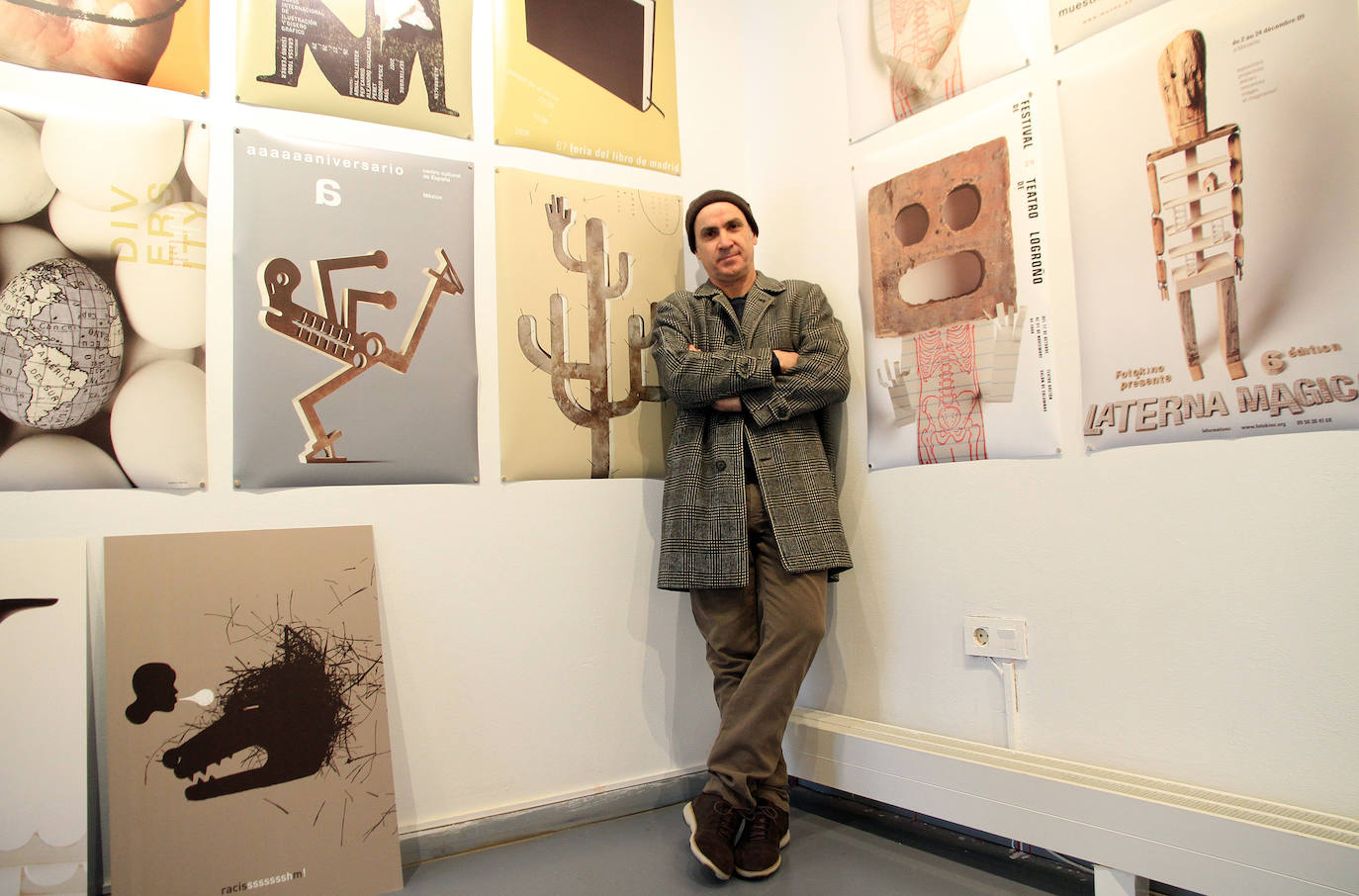 Exposición 'Esto no es un cartel' de Isidro Ferrer en el Palacio de Quintanar de Segovia.