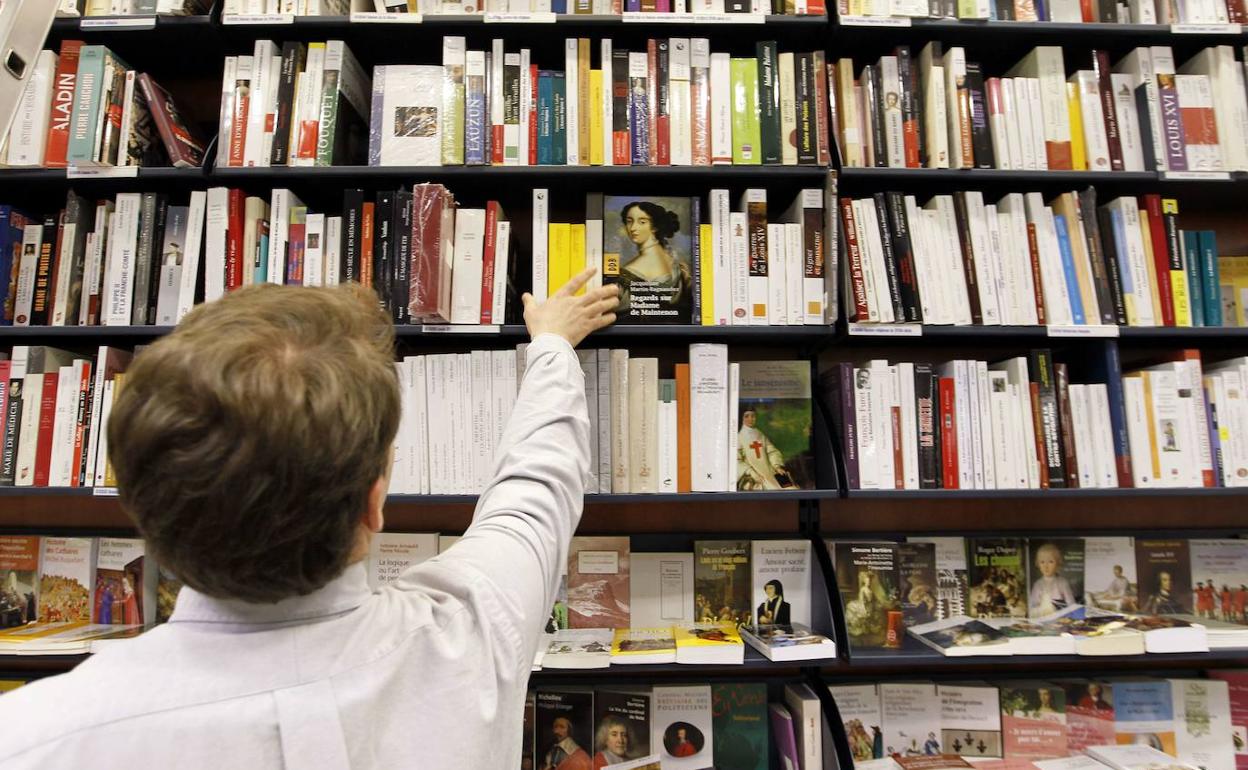 Libros en la estantería. 