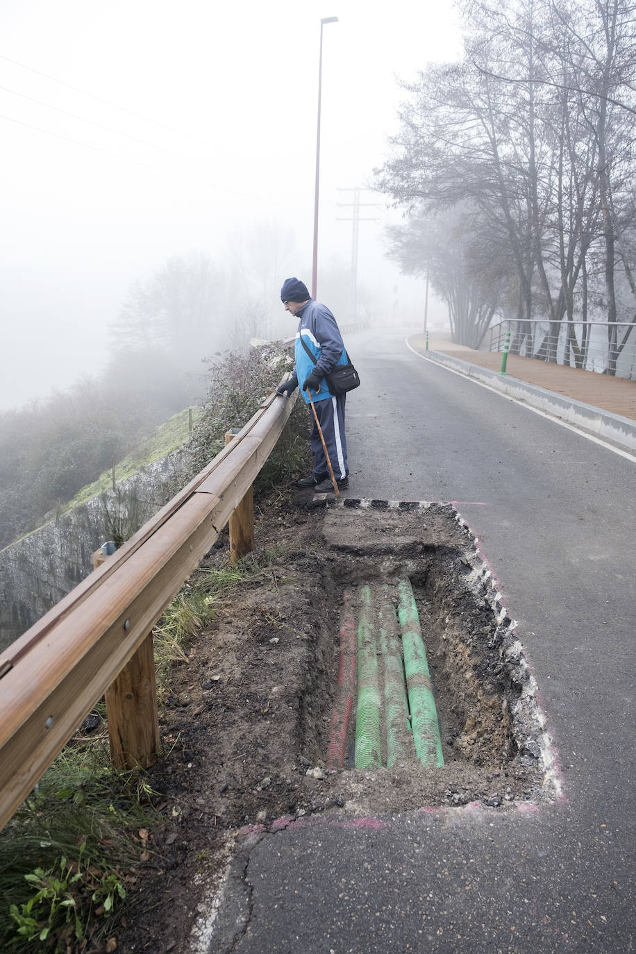 Las obras de reparación del acceso principal al barrio se prolongarán hasta el próximo 14 de febrero. 