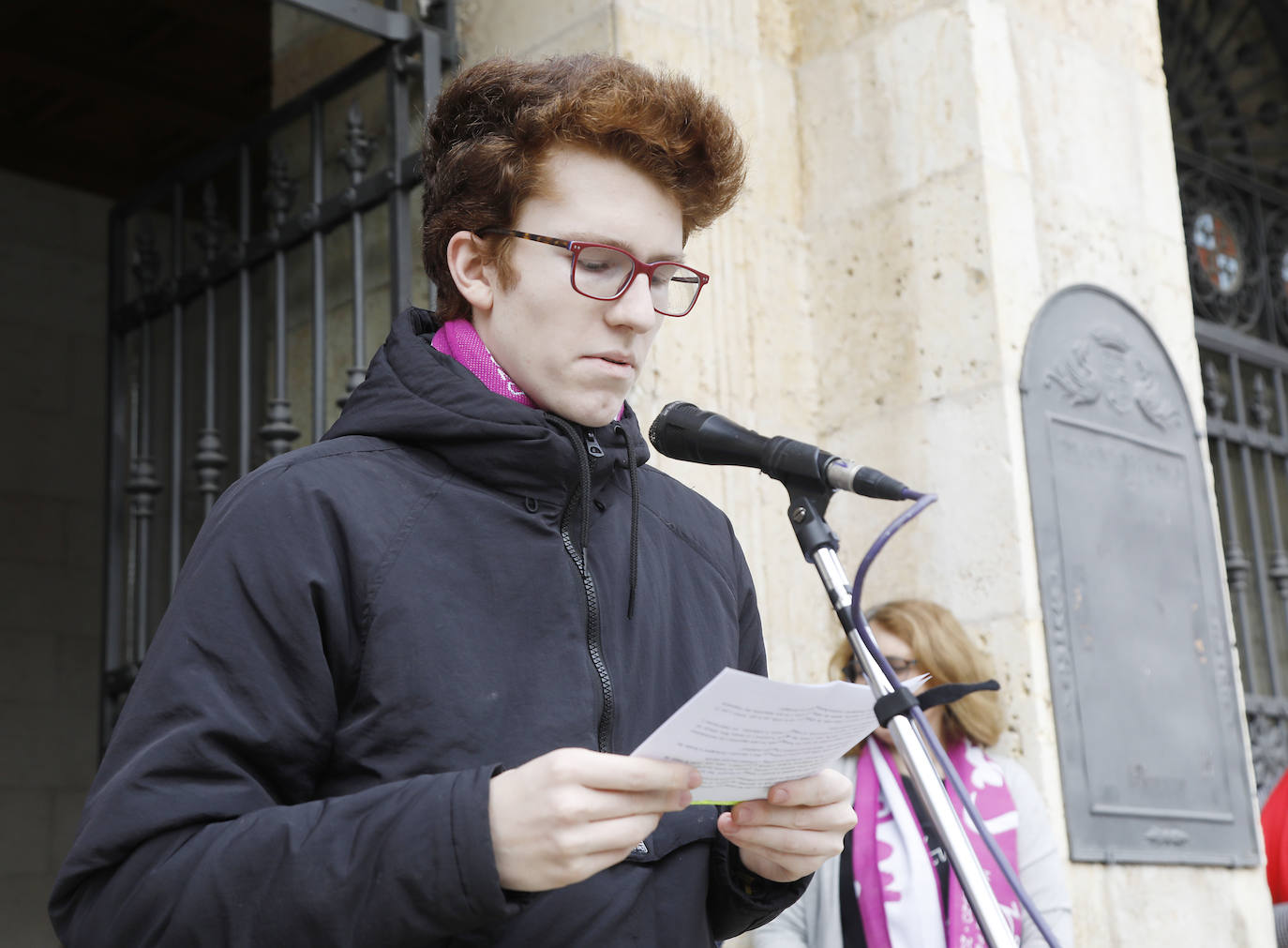 El colegio Maristas de Palencia celebra su centenario en la Plaza Mayor.