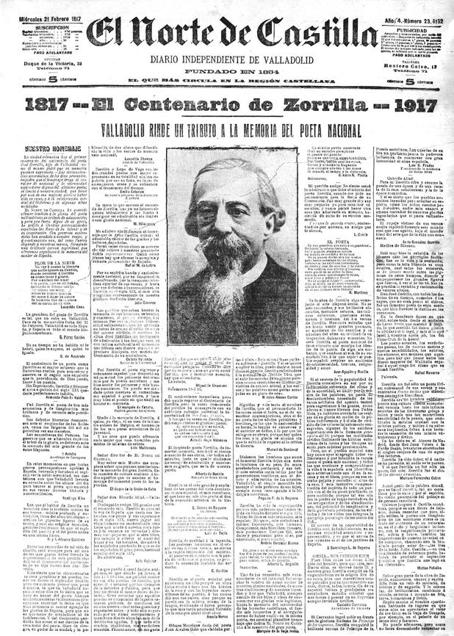 Imagen - Portada de El Norte en la que se recuerda el centenario del nacimiento del poeta.
