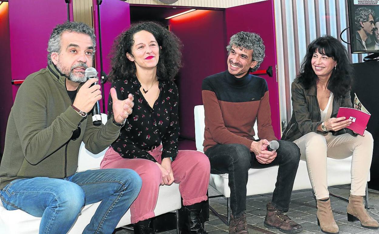 Juan Herrero, María San Miguel, Pablo Rodríguez y Ana Redondo, en el LAVA.
