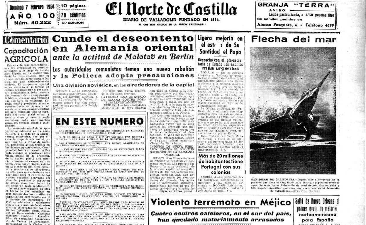 Tal día como hoy en El Norte en 1954