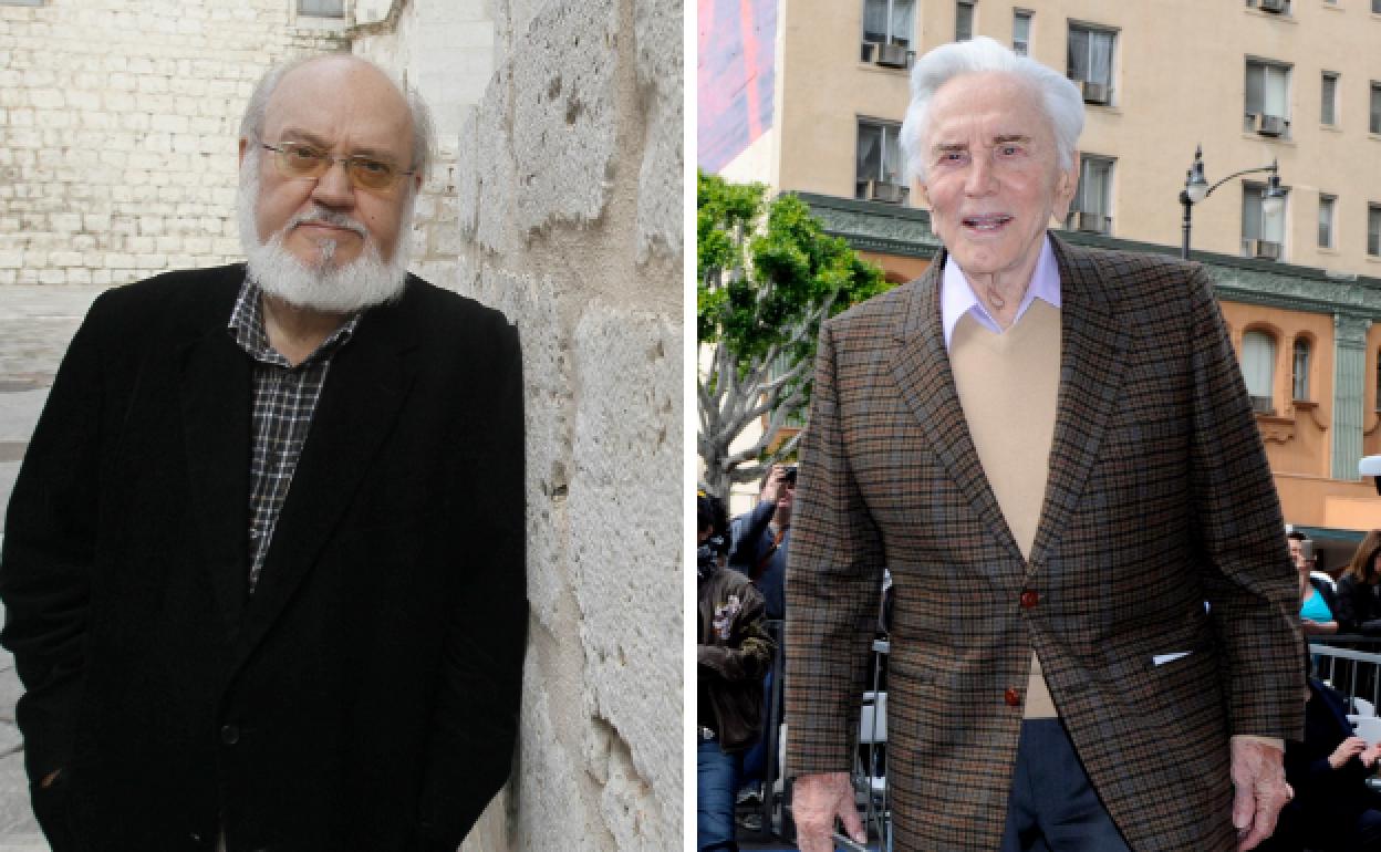 José Luis Cuerda y Kirk Douglas. 